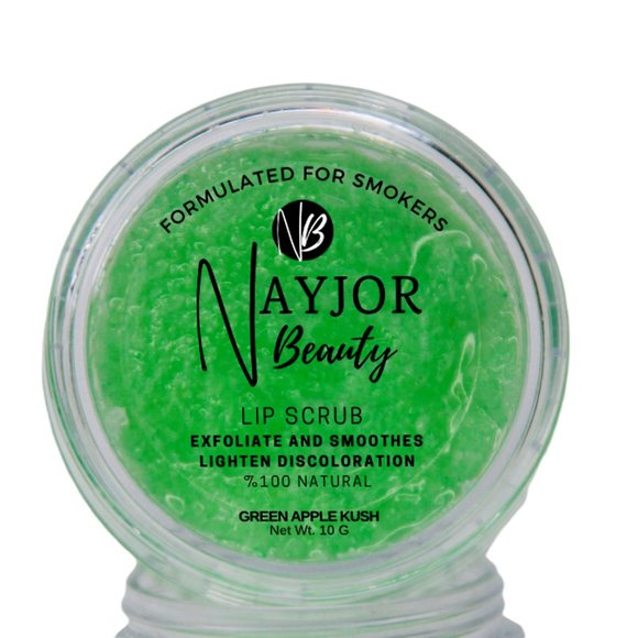 Green Apple Kush Lip Scrub - Exfoliator For Lips - Pinker lips , plump - Picture 1 of 8